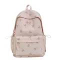 Pink backpack for women girls cute butterfly print school bag casual daypack college bookbag - Without Pendant / Pink