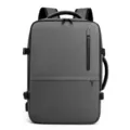 Grijs business casual laptoprugzak met grote capaciteit en handvat aan de zijkant. - Grijs