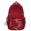 Red student backpack large capacity casual book bag stylish school daypack variant - Small Without Pendant / Red