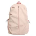 Cute pink bow embroidered school backpack for teen girls casual daily travel student bookbag - S / Pink