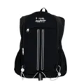 Stylish black backpack for students, large capacity casual daypack with stylish front design. - Black