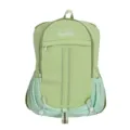 Light green college style backpack variant with mesh side pockets and front zipper design. - Single Bag / Green