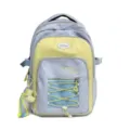Korean style contrast color large capacity school backpack for girls, stylish daily casual bag. - Without Pendant / Blue