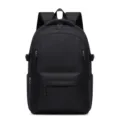 Sac à dos noir élégant de grande capacité idéal pour les études, les voyages et le travail. - Noir