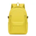 Sac à dos étudiant décontracté jaune grande capacité cartable minimaliste pour l'école - Jaune