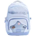 Zaino scolastico azzurro carino per ragazze, grande capacità borsa per libri per bambini. - Blu