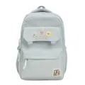 Casual light blue large capacity backpack for students, simple daily school book bag. - Without Pendant / Blue