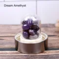 Traum Amethyst Kristallkies 380ml Wasserflasche Variante Deckel und Aufgusskammer. - Traum Amethyst