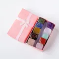 Natural crystal energy stones gift box colorful mineral specimens meditation healing set - Ten Pieces Gift Box with Bowknot