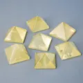 Natural yellow crystal pyramid feng shui energy tower set for home decoration and meditation. - Natural Citrine Pyramid / Side Length approx. 3cm (approx. 25g)