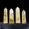 Tour de cristal de citrine naturelle pointe unique baguette de quartz pour la decoration. - Longueur 4-5cm Largeur 1.4cm