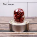 Red jasper crystal gravel energy water bottle glass infuser lid replacement accessory item - Red Jasper