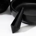 Kristall Pendel Anhänger, facettierter Heilstein für Meditation und spiritueller Schmuck. - Natürlicher Obsidian / Ohne Halterung (Mit Loch)