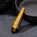 Natürlicher Tigerauge Kristall 12-Facetten Pendel Anhänger für Meditation Heilung Schmuck. - Natürliches Tigerauge 12-Fach Facettiert / Ohne Halterung (Mit Loch)