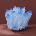 Blaue Farbverlauf natürliche Kristallkrueste Mineralprobe Heimtextilien Deko Skulptur Ornament - 200-300g (Mit Sockel) / Blau Kristall