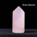 Natural rose quartz crystal pillar raw stone polished single point healing wand decor. - Rose Quartz