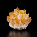 Natürliche Citrin Kristall Stufe Mineral Probe Deko Heilstein Ausstellungsstück. - 200-300g (Mit Sockel) / Intensives Gelb Kristall