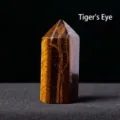 Natural Tiger Eye Crystal Tower Hexagonal Point Polished Mineral Stone Healing Decor - Tiger's Eye