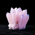 Natürliche Kristallstufe Mineral Exemplar lila Quarz Stein für Zuhause Dekoration Ornamente - 200-300g (Mit Sockel) / Purpurrosa Kristall