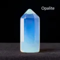 Blue synthetic opal crystal pillar single point polished gemstone mineral specimen for home decor - Opal