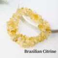 Perles de copeaux de citrine naturelle perles de pierres précieuses polies pour bijoux DIY - Env. 5-8mm/Env. 80cm / Citrine