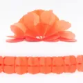 Orange paper garland set for festive party and wedding background decoration 3.8m - Orange