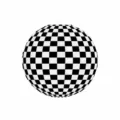 Black and white checkered paper lantern racing theme hanging decoration for kids party - 30cm / Racing Theme Style A