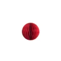 Boule en papier alvetelee decoration de Noel ornement avec bordure pailletee d'or pour fetes. - A01-04 Forme ronde 10 cm - rouge