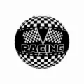Racing theme paper lantern black white checkered hanging decoration for kids birthday party - 30cm / Racing Theme Style B