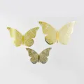 3D Gold Hollow Butterfly Wall Stickers Set for Home Living Room Party Decor Detail View - Style D / Gold