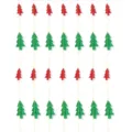 Christmas tree hanging paper garland, red and green glitter party decoration pendant. - Small Red Stars & Green Christmas Trees