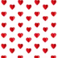 Red 3D paper heart garland hanging decoration strings for party, wedding and birthday decor. - Red Heart