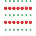 Red and green Christmas glitter paper garland hanging decoration circle dots party supplies variant - Small Green Circles & Big Red Circles