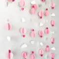 Pink hot air balloon paper garland hanging decor, 3d cloud party hanging ornaments for kids birthday. - Pink Clouds (3m)