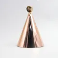 Rose Gold Cone Birthday Hat with Sequin Ball, Party Decoration and Celebration Variant - Rose Gold Birthday Hat with Rose Gold Ball