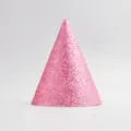 Pink glitter cone party hat for kids and adults birthday celebration celebration decorations - Pink Glitter Birthday Hat