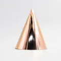 Rose gold metallic cone party hat for birthday celebrations, shiny festival decoration supplies. - Rose Gold Birthday Hat