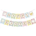 Easter bunting banner with cute rabbits and letters, perfect for spring party decorations. - Style A