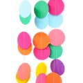 Colorful round paper garland string for birthday party, wedding celebration and room decor. - Rainbow Long Style