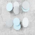 Hanging paper circle garland for birthday party, wedding, Valentine's day and home decor. - Blue White Silver