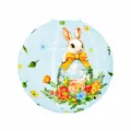 Lanterne en papier lapin de Pâques décoration suspendue pour fête célébration événement - Lapin Bleu / Bleu