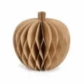 Thanksgiving pumpkin honeycomb paper ball decoration, autumn bohemian party table centerpiece. - Thick Paper Pumpkin Honeycomb Ball / L / Kraft Color