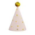Pink party birthday hat with gold stars and sequin pom pom for kids decoration sku - Pink Star (Sequin Ball)