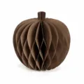 Brown paper honeycomb pumpkin decoration for Thanksgiving party autumn table centerpiece. - Thick Paper Pumpkin Honeycomb Ball / L / Coffee