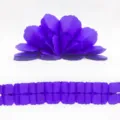 Purple paper flower garland for party background decoration, wedding and holiday celebration. - Deep purple