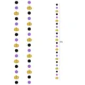 Halloween paper garland with black purple dots and gold glitter pumpkins for party decor. - Halloween Pumpkin Paper Garland Type B