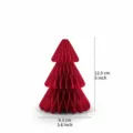 Detail view of red paper Christmas tree honeycomb ball ornament, height 12.5cm, table decor. - 5 Inch / Red