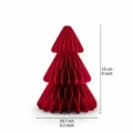 Christmas tree honeycomb ball decoration detail showing size and paper structure for party. - 6 Inch / Red