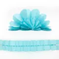 Light blue paper clover garland party decoration hanging paper craft for wedding background. - Sky Blue