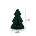 Green honeycomb paper Christmas tree table decoration for winter holiday party and home. - 5 Inch / Green